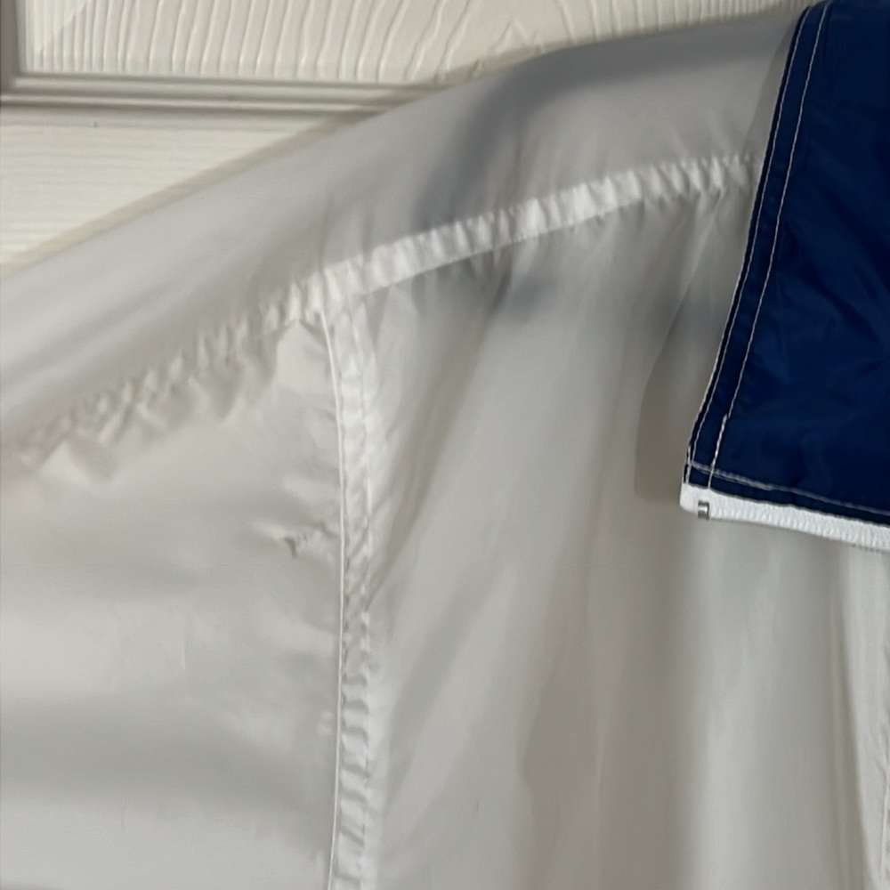 VINTAGE Haband! Ford‎ Automotive V8 Club Nylon Windbreaker Jacket White, Sz L - Picture 7 of 9